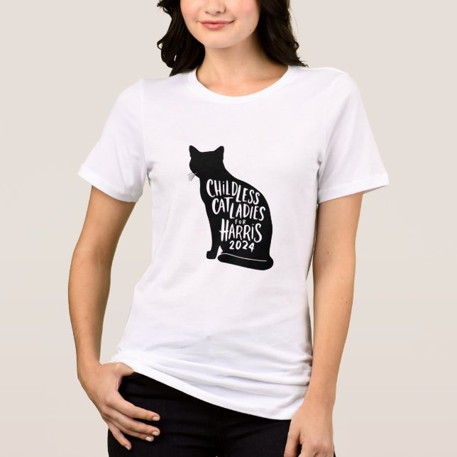 T-shirt En Tri-matière Chat Ladies for Harris 2024 (Recto)