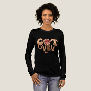 T-shirt En Tri-matière Chat Maman - Graphisme Amoureux des chats mignon e