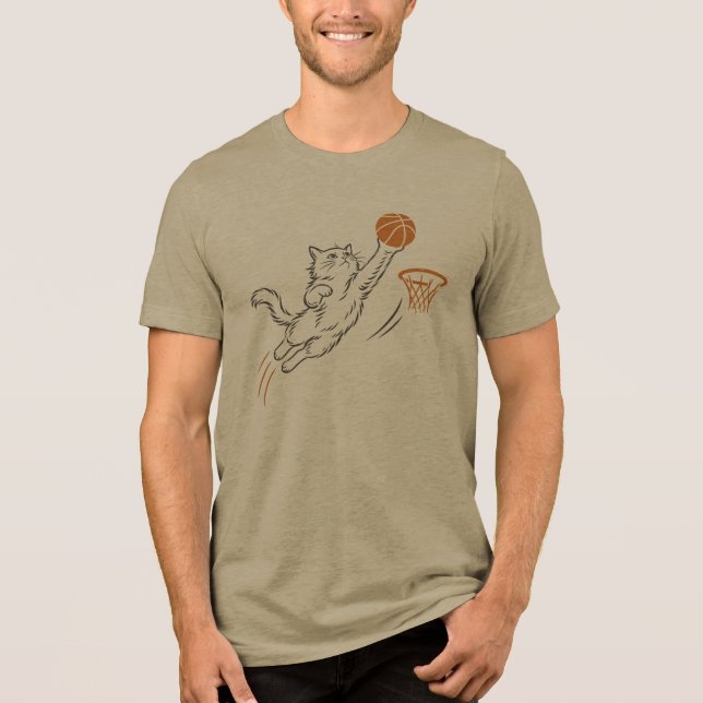 T-shirt En Tri-matière Chat mignon drôle de cerceaux (Recto)