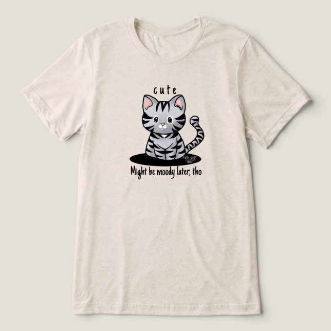 T-shirt En Tri-matière Chat mignon tabby (Design Recto)