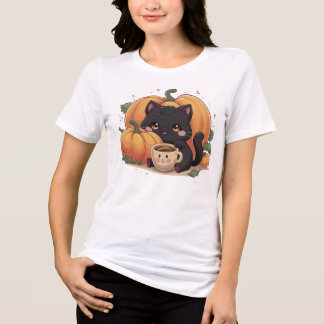 T-shirt En Tri-matière Chat Noir Comfort Colours® sur chemise, chemise Ci