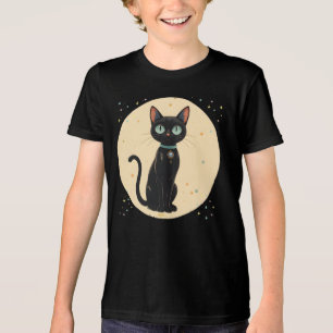 T-shirt En Tri-matière Chat noir futuriste atomique Lune