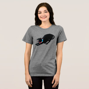 T-shirt En Tri-matière Chat noir - Thé d'art japonais Vintage