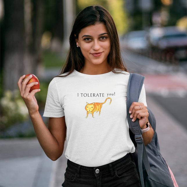 T-shirt En Tri-matière Chat Orange Tolérant Apathique (Créateur téléchargé)