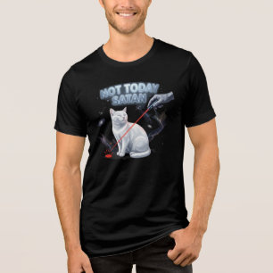 T-shirt En Tri-matière Chat refuse de jouer (Pas aujourd'hui Satan)