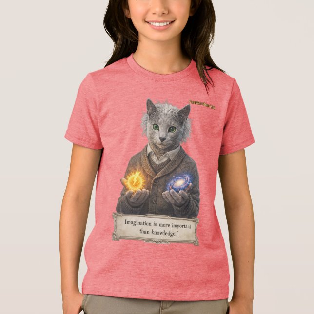 T-shirt En Tri-matière Chat Russe Bleu Einstein - Imagination (Recto)