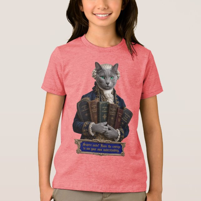 T-shirt En Tri-matière Chat russe bleu Emmanuel Kant (Recto)