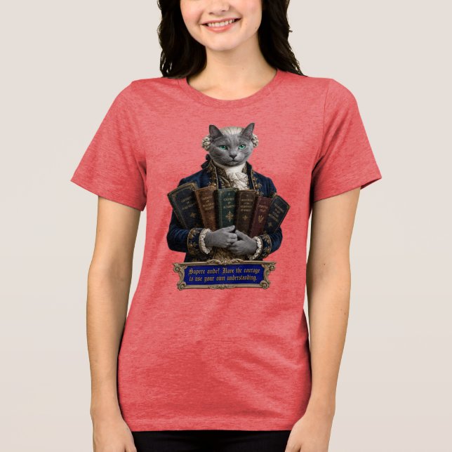 T-shirt En Tri-matière Chat Russian Blue Emmanuel Kant (Recto)