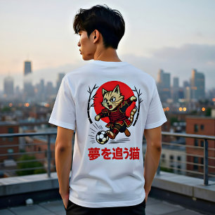 T-shirt En Tri-matière Chat Samouraï Motivation - Cadeau pour Anime & Spo