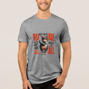T-shirt En Tri-matière Chat Snarky - Sassy Like Don't care To All Tri-Ble