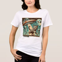 Chat UFO Selfie : Invasion Vintage (T-shirt Femme)