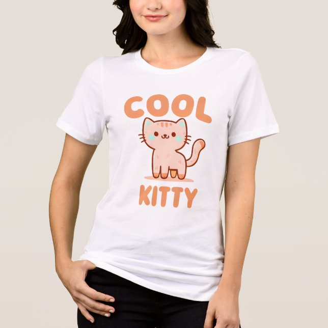 T-shirt En Tri-matière Chaton Cool (Recto)