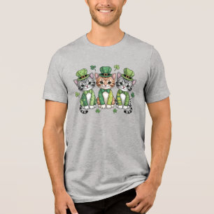 T-shirt En Tri-matière Chatons chanceux de la Saint-Patrick-47474