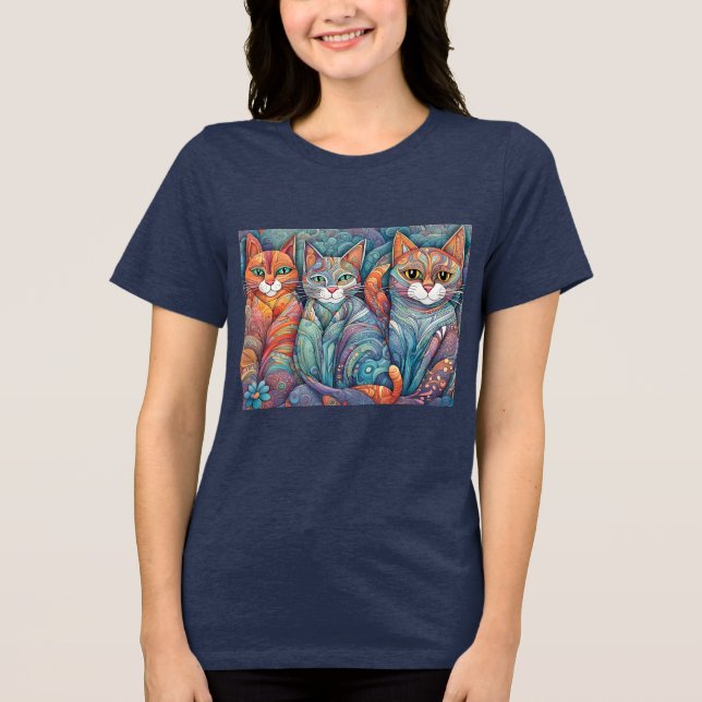 T-shirt En Tri-matière chats apaisants (Recto)