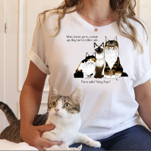 T-shirt En Tri-matière Chats Beaucoup de pattes Funny Bleu