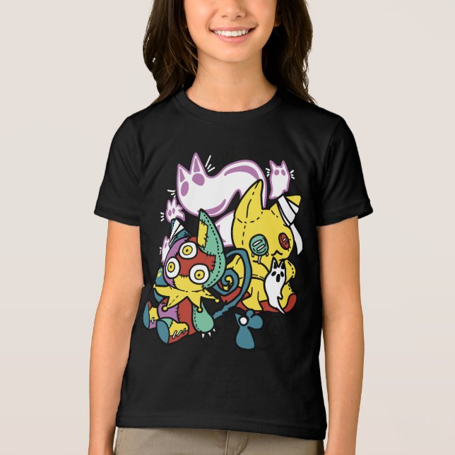 T-shirt En Tri-matière Chats déplaisants Halloween Art : Paw-sitly Fright (Recto)