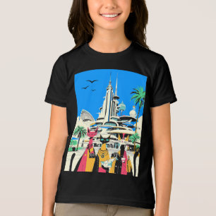 T-shirt En Tri-matière Chats en vacances Visiter l'avenir