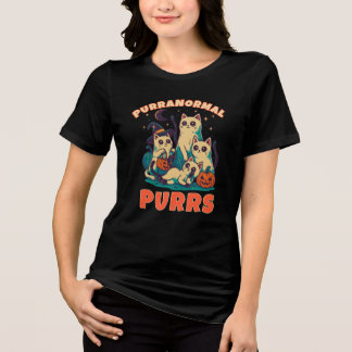 T-shirt En Tri-matière Chats fantômes drôles et paranormaux pour Hallowee