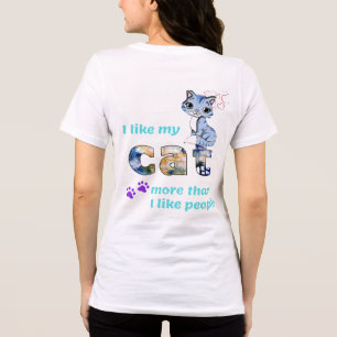 T-shirt En Tri-matière "Chats Meilleure Compagnie Que Hommes" Art Design