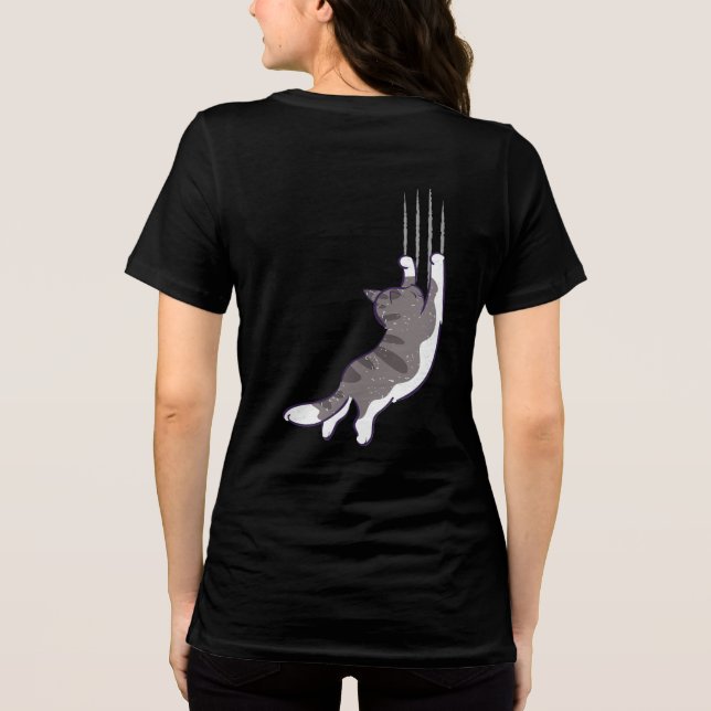T-shirt En Tri-matière Chats mignons - Accrochez-vous ! (Verso)