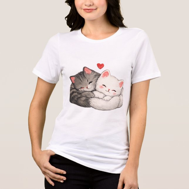 T-shirt En Tri-matière Chats mignons endormis (Recto)