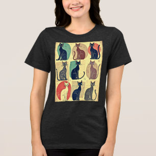 T-shirt En Tri-matière Chats modernes vintages du milieu du siècle