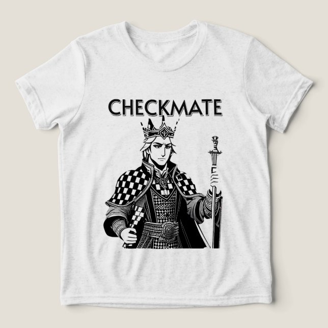 T-shirt En Tri-matière CHECKMATE black design (Design Recto)