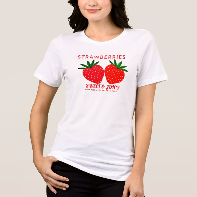 T-shirt En Tri-matière Cheeky Sweet Juicy Strawberries Tee - Berry Shirt (Recto)