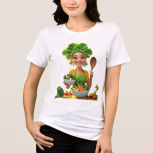 T-shirt En Tri-matière Chef Alimenté par les Plantes – Cuisine avec Bienv