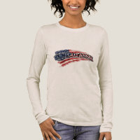 Chemise à manches longues avec drapeau américain v