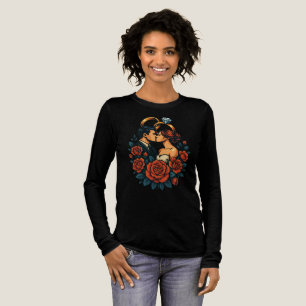 T-shirt En Tri-matière Chemise à manches longues pour couple de mariage r