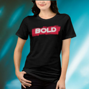 T-shirt En Tri-matière Chemise à typographie BOLD – Minimaliste rouge et 