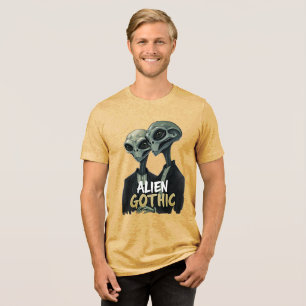 T-shirt En Tri-matière Chemise Alien Gothique Tri-Blend - Retro rencontre