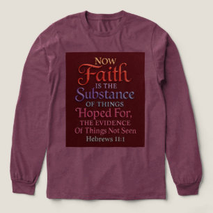 T-shirt En Tri-matière Chemise Burgundy Femme Citation Hébreux Foi