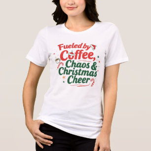 T-shirt En Tri-matière Chemise Café Chaos & Joie de Noël