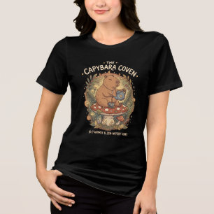 T-shirt En Tri-matière Chemise Capybara Thé Party Champignon Zen Sorcière