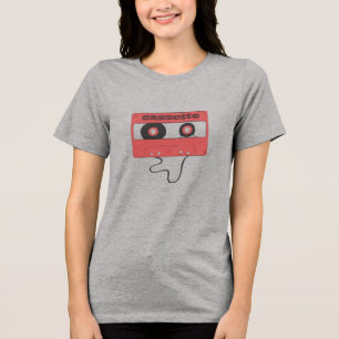 T-shirt En Tri-matière Chemise Cassette Audio