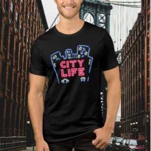 T-shirt En Tri-matière Chemise City Life Neon Nights – Lumière Urbaine de