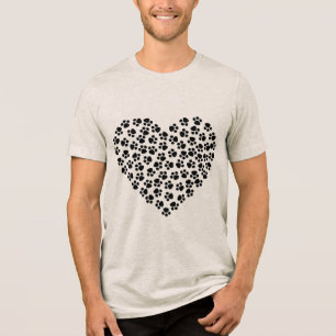 T-shirt En Tri-matière chemise coeur empreinte de patte