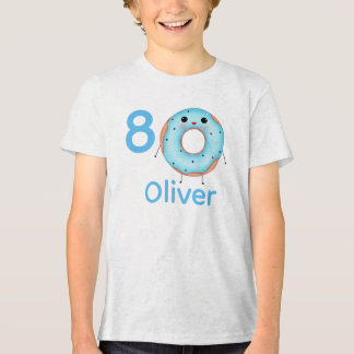 T-shirt En Tri-matière Chemise d'anniversaire Donut Personnalisée avec No