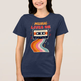 T-shirt En Tri-matière Chemise De Bande De Cassette Rétro - La Musique Vi