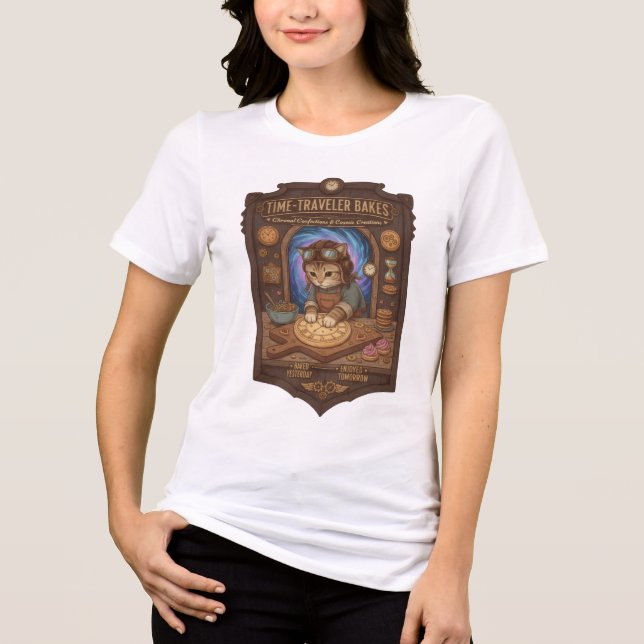 T-shirt En Tri-matière Chemise de chat de la Saint-Valentin Kitty Biscuit (Recto)