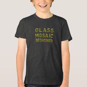T-shirt En Tri-matière Chemise de concepteur de mosaïque de verre