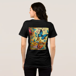 T-shirt En Tri-matière Chemise de conception papillon gracieuse