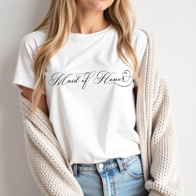 T-shirt En Tri-matière Chemise de Demoiselle d'Honneur – Tee-shirt élégan (Maid of Honor Tee)