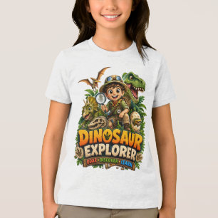 T-shirt En Tri-matière Chemise de dinosaure pour enfants Futur paléonto