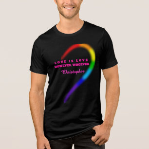 T-shirt En Tri-matière Chemise de fierté de couple à nom personnalisé - M