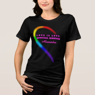 T-shirt En Tri-matière Chemise de fierté de couple à nom personnalisé pou