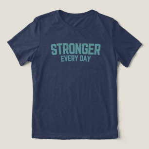 T-shirt En Tri-matière Chemise de Gym Plus Fort Chaque Jour – Motivation