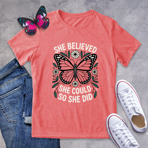 T-shirt En Tri-matière Chemise de Motivation papillon gras